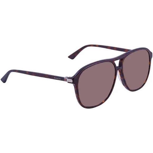 GUCCI UNISEX HAVANA SUNGLASSES GG0016SA - Picture 3 of 6